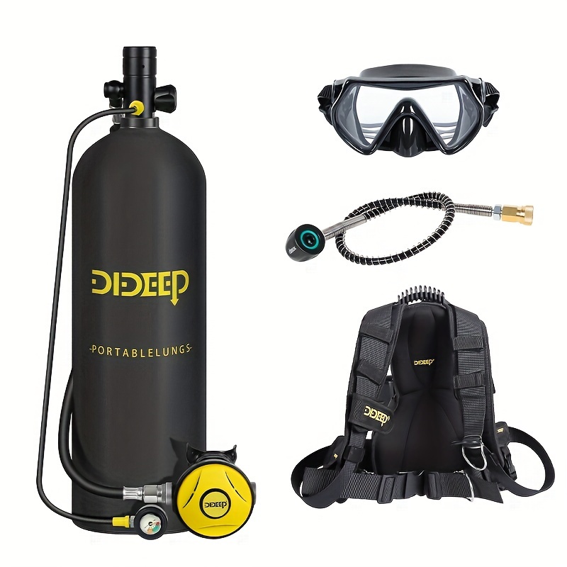 Snorkel Set - ชุดถังดำน้ำขนาดเล็ก DIDEEP 4 ลิตร, ถังดำน้ำใต้น้ำได้นานถึง 40-60
