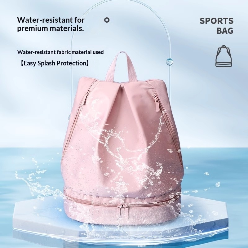 Dry Bag Waterproof - กระเป๋าเป้สะพายหลังสำหรับว่ายน้ำแบบแยกส่วนเปียกและแห้ง, กระเป๋าเก็บของกีฬาฟิตเนสกันน้ำพร้อมช่องใส่รองเท้าแยกอิสระ, กระเป๋ายิมแบบพกพา