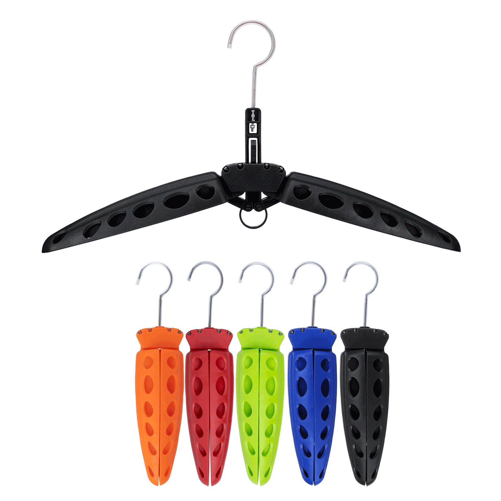 Snorkel Set - ไม้แขวนชุดดำน้ำแบบพับได้ ไม้แขวนชุดดำน้ำแบบหนา สำหรับชุดดำน้ำแบบแห้ง อุปกรณ์ดำน้ำตื้นและเล่นเซิร์ฟ