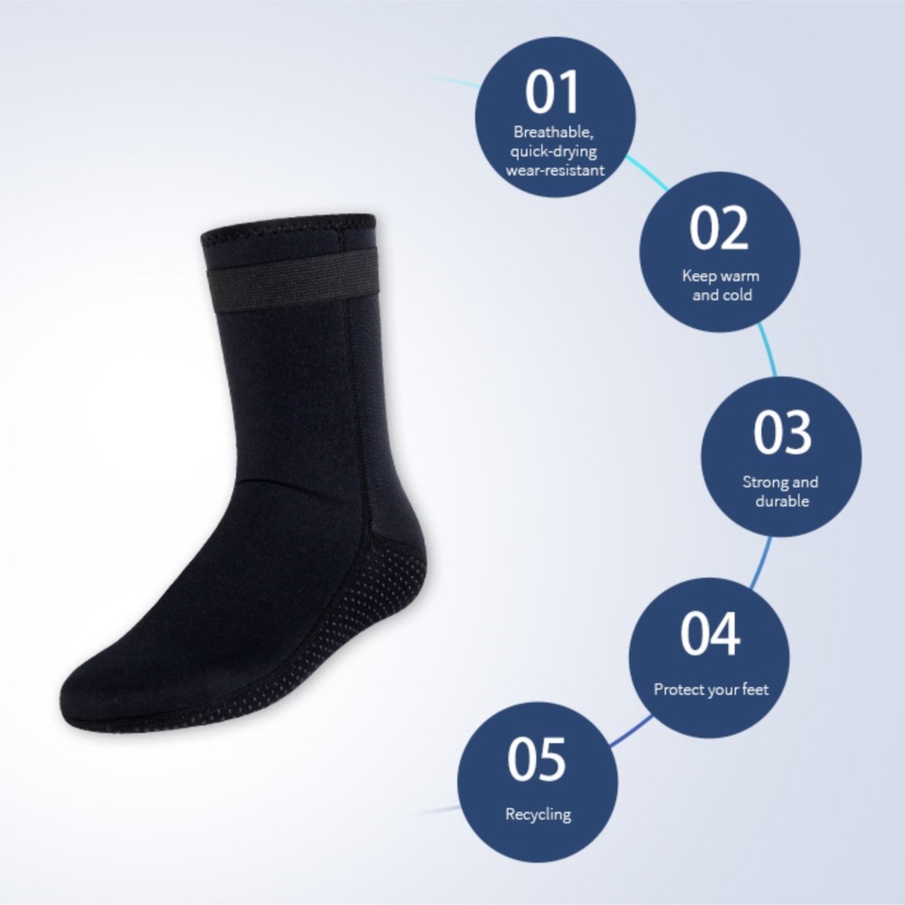ถุงเท้า Neoprene 3 มม.5 มม.ชุด - Flippers Swimming บทวิจารณ์และราคา