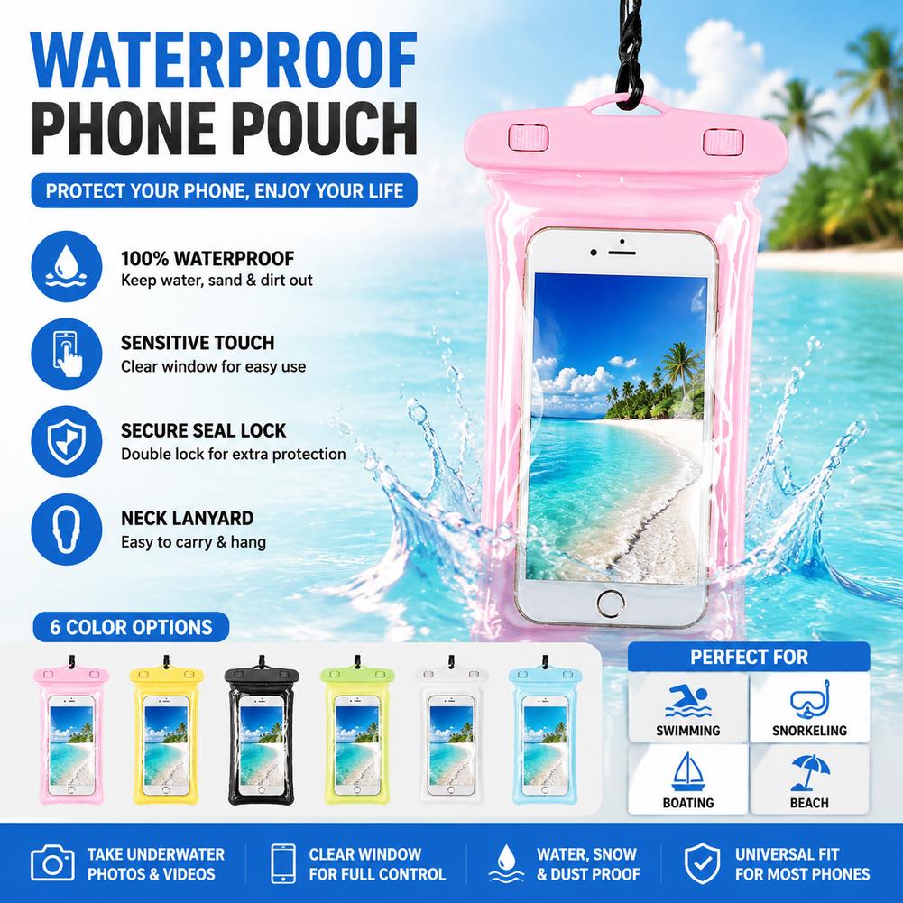 เคสโทรศัพท์กันน้ำแบบใส กระเป๋า - Dry Bag Waterproof บทวิจารณ์และราคา