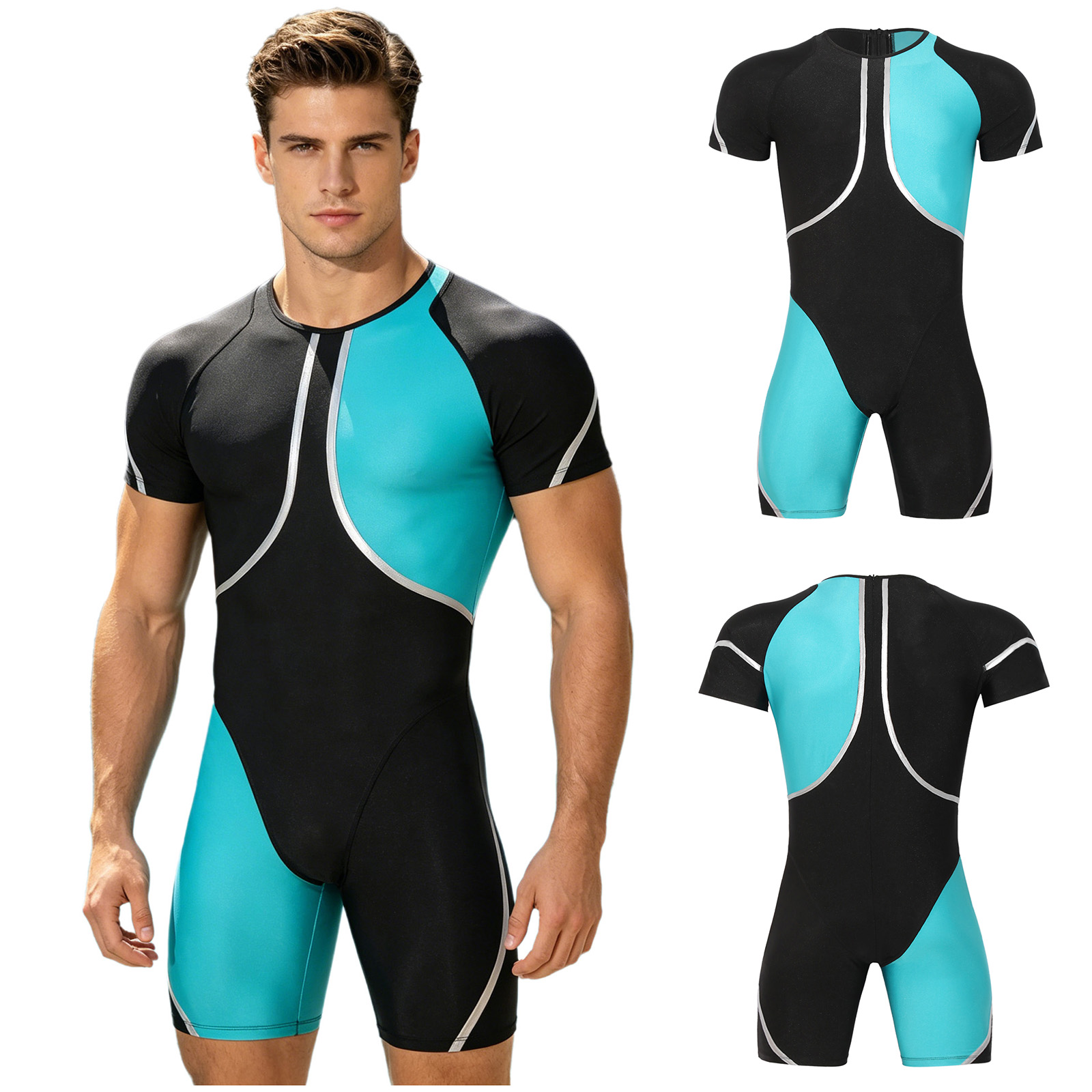 ชุดว่ายน้ำวันพีซสำหรับผู้ชาย ช - Wetsuit Men บทวิจารณ์และราคา