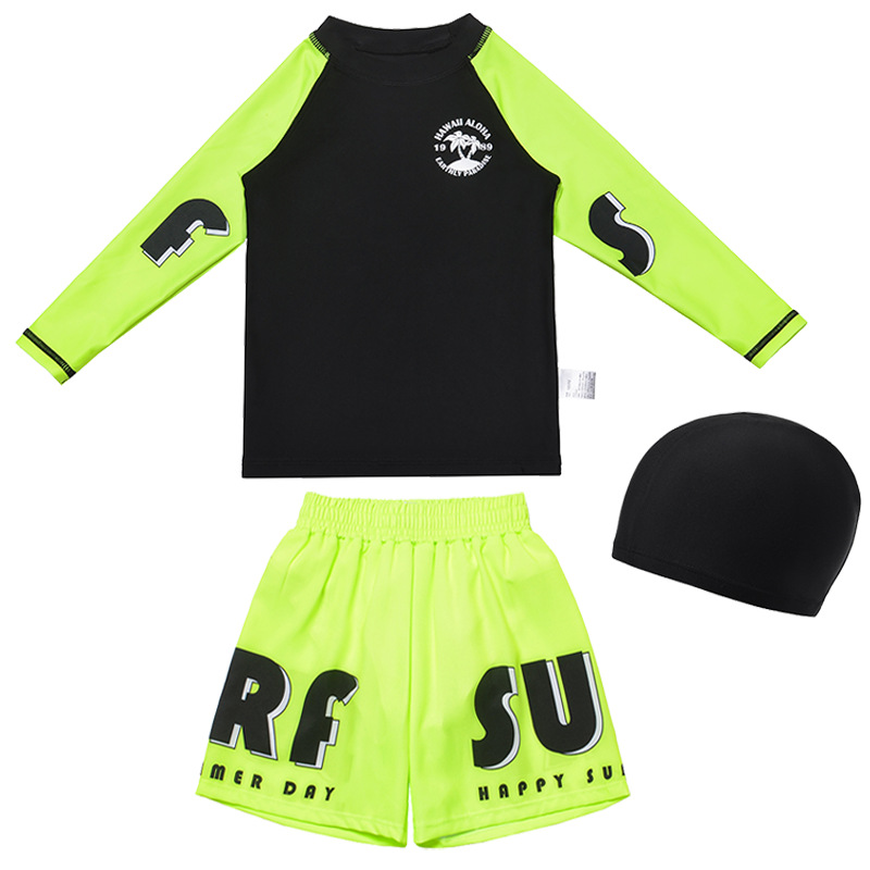 ชุดว่ายน้ำเด็กชาย 3 ชิ้น รุ่นใ - Rash Guard บทวิจารณ์และราคา